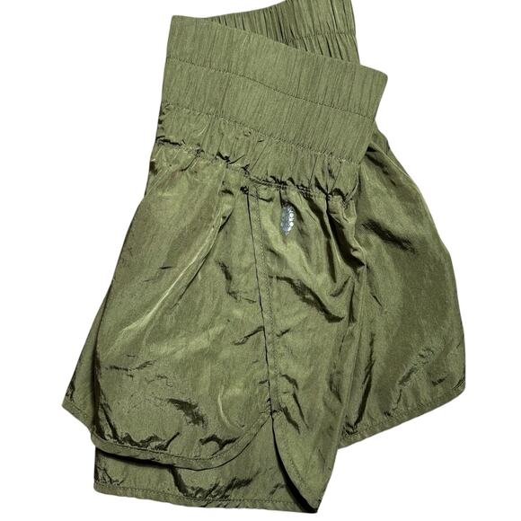 FP Movement Free People The Way Home Shorts Olive Army Large Pilates Athleisure - Picture 6 of 6